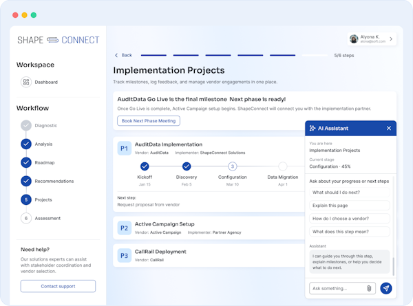 The right experts and projects that stay on track